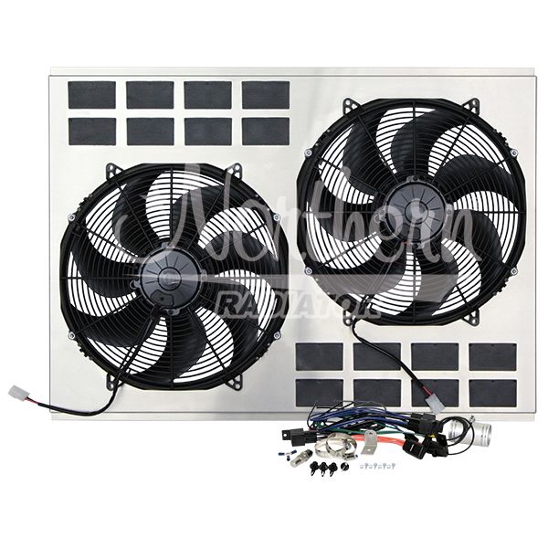 DUAL HIGH CFM 16 ELECTRIC FAN & SHROUD