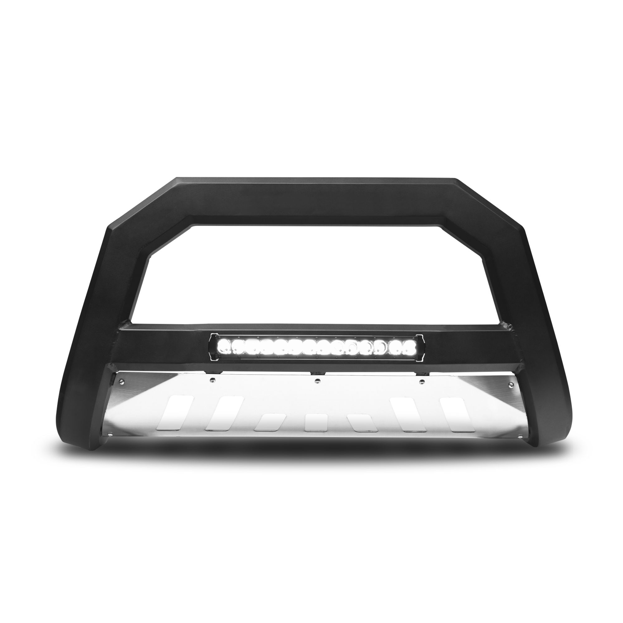 1992-1999 Chevrolet Suburban AR Bull Bar w/LED - Matte Black w/ Alum. Skid Plate
