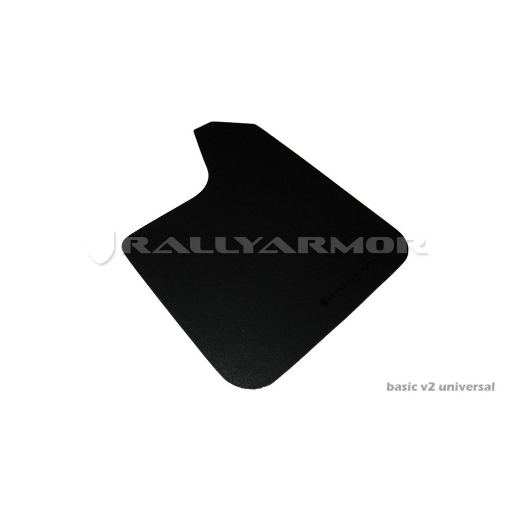 Rally Armor MF12-BAS-BLK - Universal - Black Mud Flap/Black Logo