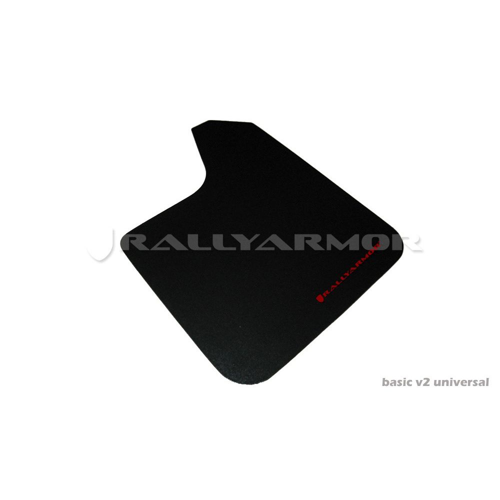 Rally Armor MF12-BAS-RD - Universal - Black Mud Flap/Red Logo