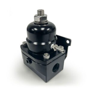 EFI BILLET ALUMINUM FUEL PRESSURE BYPASS REGULATOR - -6AN ORB - 40-75 PSI - BLACK