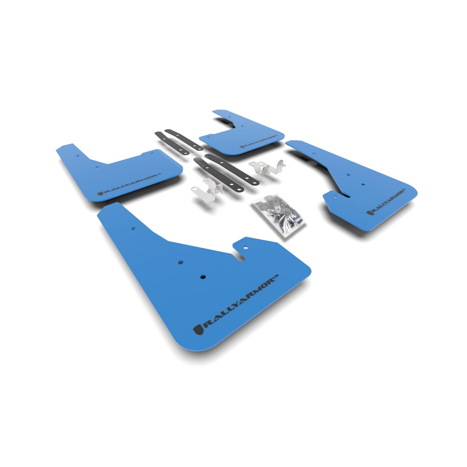 Rally Armor MF67-UR-BL/BLK 2018-2025 Toyota Corolla Hatchback Blue Mud Flap/Black Logo