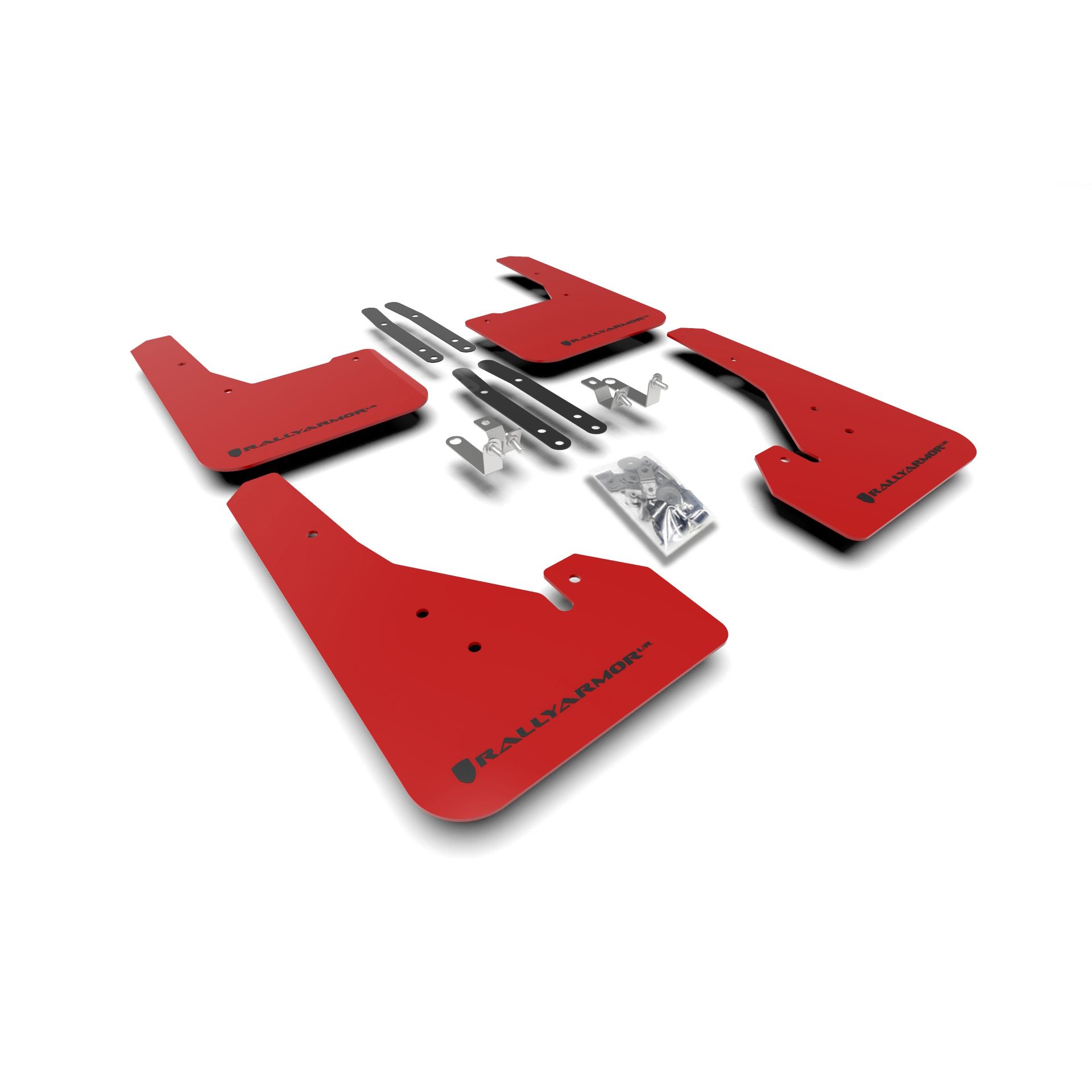 Rally Armor MF67-UR-RD/BLK 2018-2025 Toyota Corolla Hatchback  Red Mud Flap/Black Logo