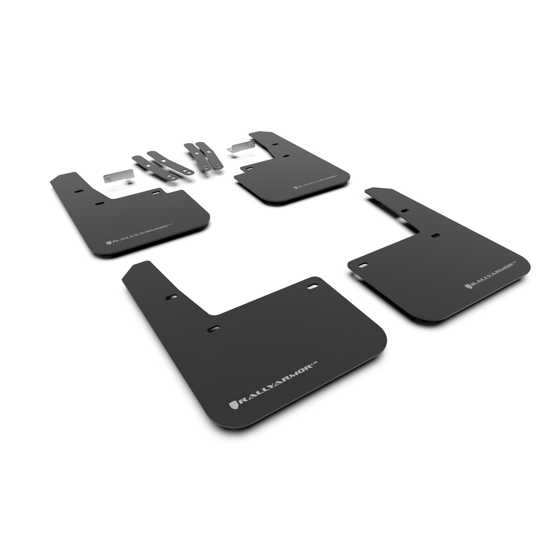 Rally Armor MF63-UR-BLK/SIL 2018-2023 Hyundai Kona Black Mud Flap/Silver Logo