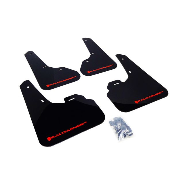 Rally Armor MF17-UR-BLK/RD - 2010-2013 Mazda 3 I, Mazdaspeed, S - Black Mud Flap/Red logo