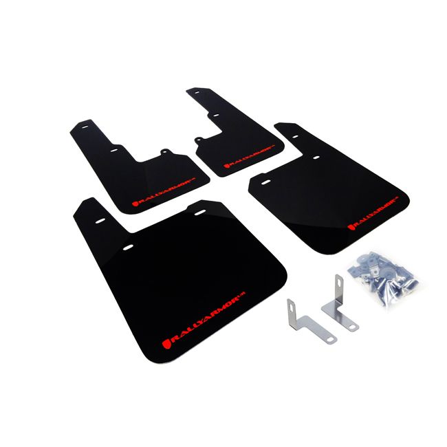 Rally Armor MF36-UR-BLK/RD - 2015-2019 Subaru Outback 2.5i, 2.5i Premium, 2.5i Limited, 3.6R Limited - Black Mud Flap/Red Logo