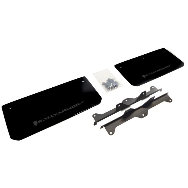 Rally Armor MF38-UR-BLK/GRY - 2015-2016 Polaris Slingshot SL, SL LE - Black Mud Flap/Grey Logo