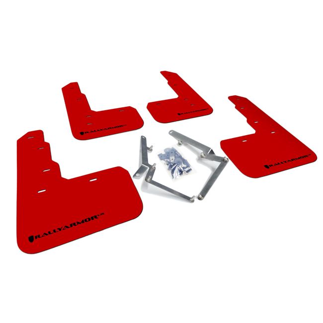 Rally Armor MF47-UR-RD/BLK - 2017-2022 Honda Civic Type R - Red Mud Flap/Black Logo