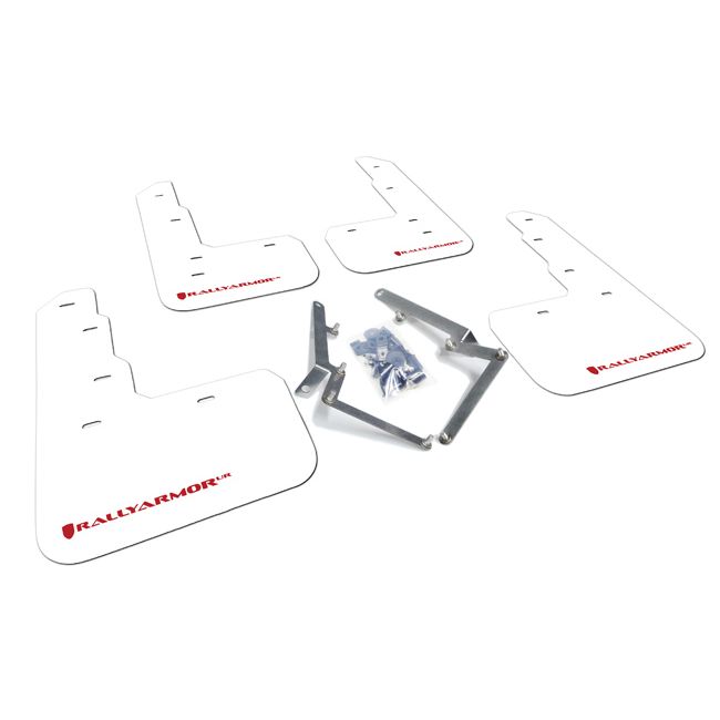 Rally Armor MF47-UR-WH/RD - 2017-2022 Honda Civic Type R - White/Red Logo