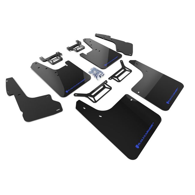 Rally Armor MF48-UR-BLK/BL - 2012-2024 Toyota 4Runner Base, Limited, TRD Pro - Black Mud Flap/Blue Logo