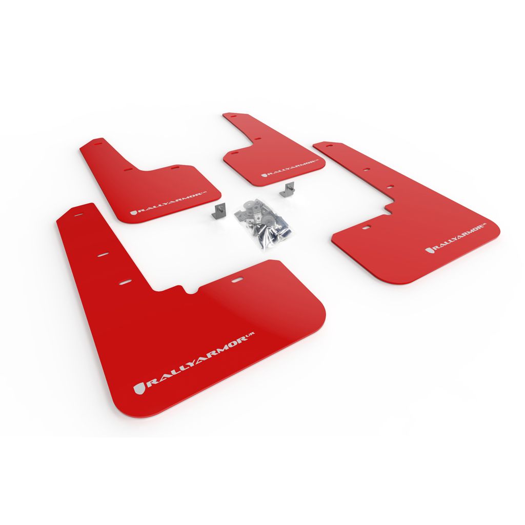 Rally Armor MF66-UR-RD/WH - 2020-25 Subaru Outback - Red Mud Flap/White Logo