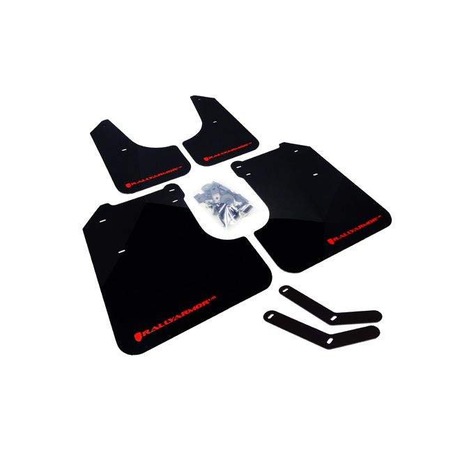 Rally Armor MF6-UR-BLK/RD - 2008-2011 Subaru Impreza Impreza/WRX - Black Mud Flap/Red Logo