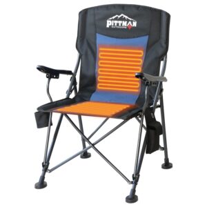 Pittman Outdoors Heated Camping Chair - Black/Blue
