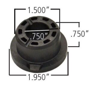 Delrin control arm bushing, 2.0" large OD, 1.500 small OD, .75" ID, 1.00 OAL