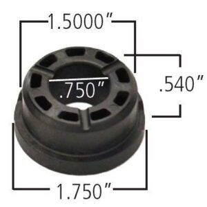 Delrin control arm bushing, 1.750" Large OD, 1.500" small OD,.750" ID, .990" OAL