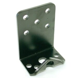 Bolt-On under frame air spring bracket, powder coated black.