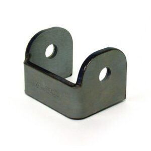 Large rod end bracket, 3" wide, uncoated.