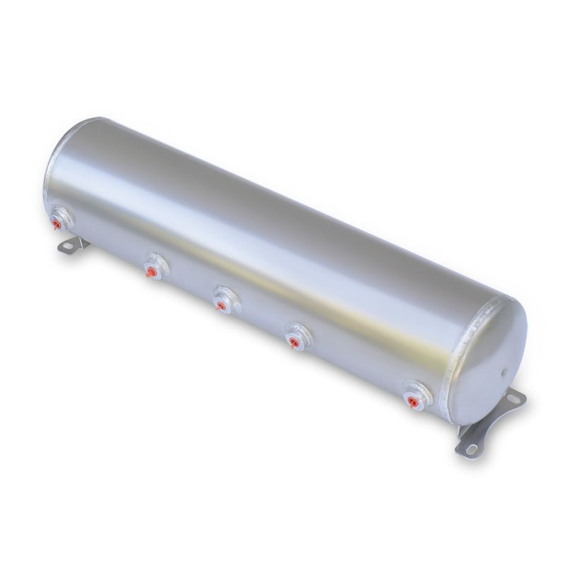 5 gallon aluminum air tank with four 1/4" npt ports and one 1/8" npt port.