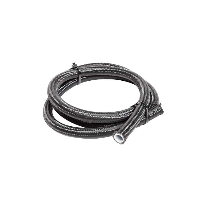 Snow Performance 12 Black Nylon Braided Stainless PTFE Hose - 5Ft.