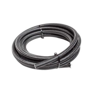 Snow Performance 12 Black Nylon Braided Stainless PTFE Hose - 15Ft.