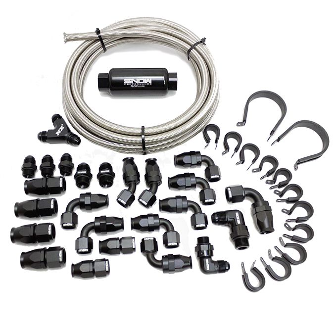 10an Braided Stainless Fuel Line Kit