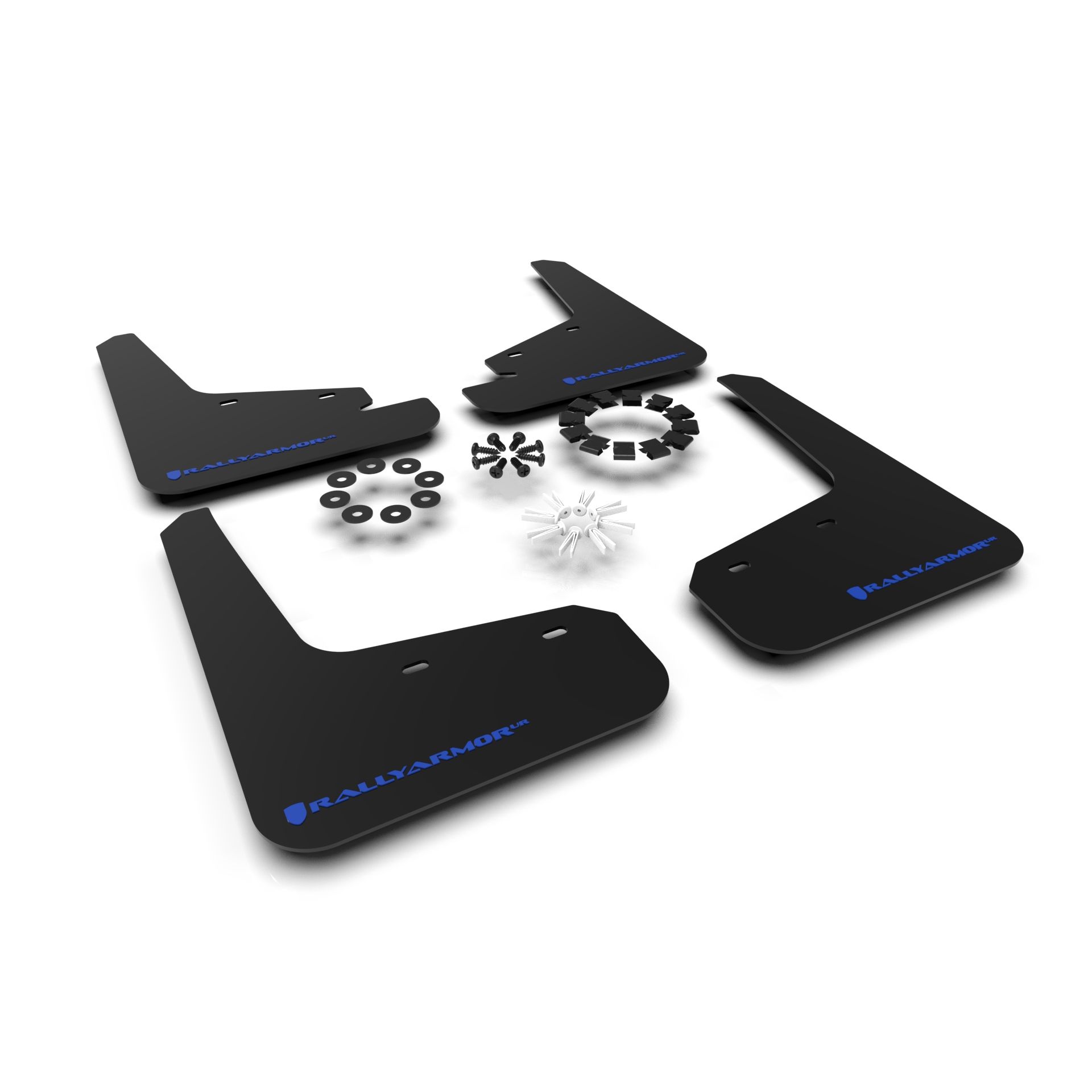 Rally Armor MF72-UR-BLK/BL - 2020-26 Tesla Model Y, Juniper Y - Black Mud Flap/Blue Logo