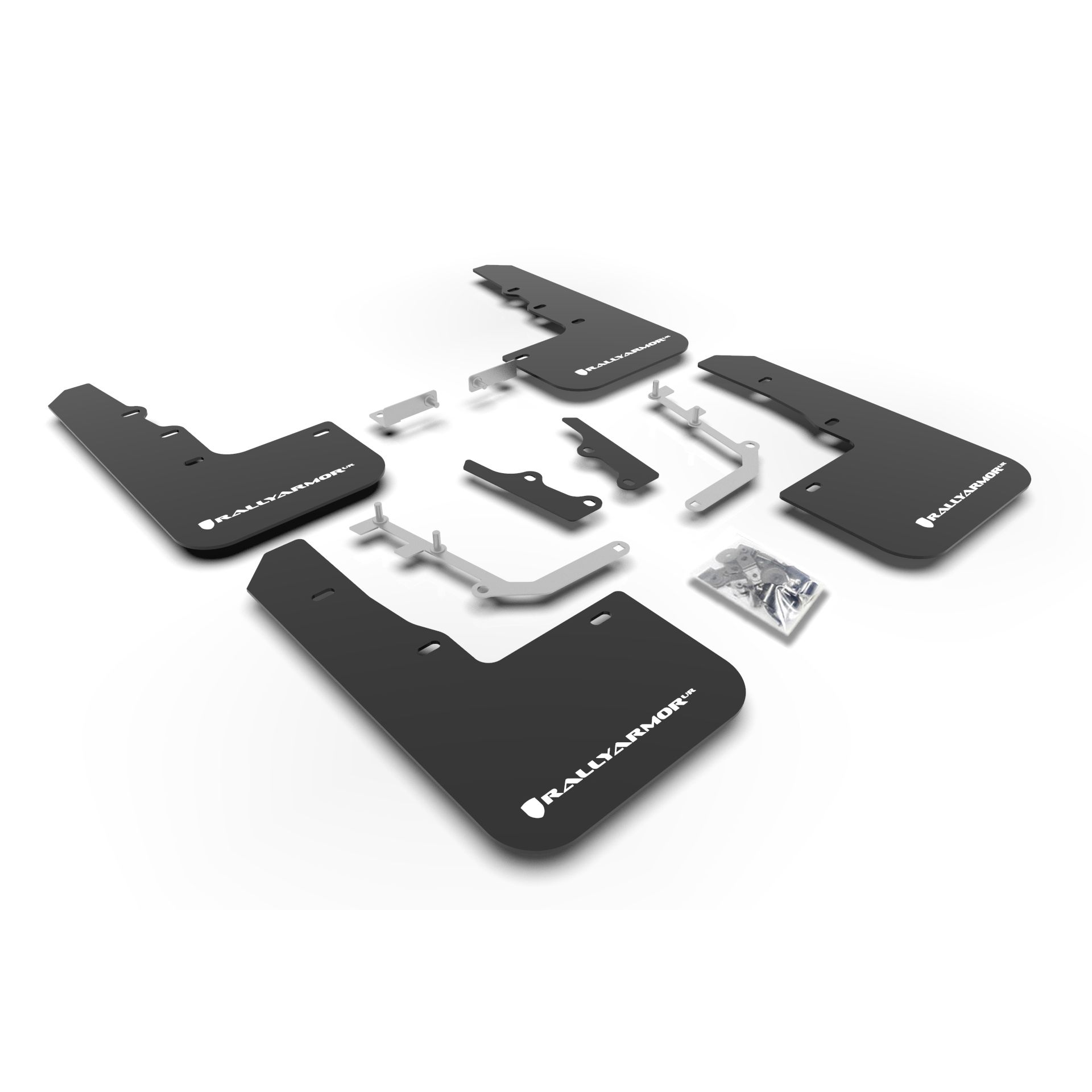 Rally Armor MF65-UR-BLK/WH 2020-2025 Hyundai Venue Black Mud Flap/White Logo